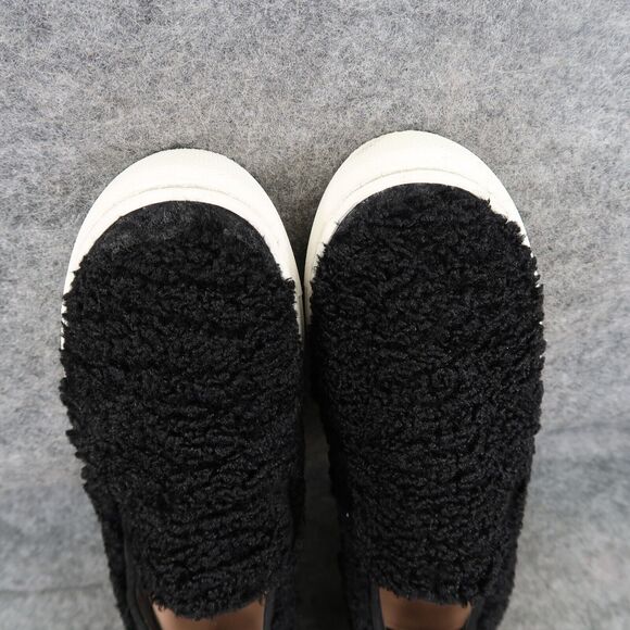 Steven Shoes Womens 6 Sneakers Casual Slip On Skimmer Faux Fur Black Fashion NY - Picture 9 of 16